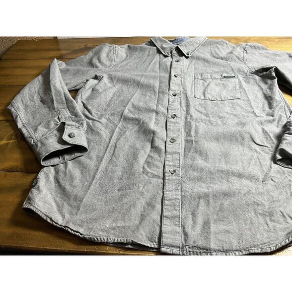 Oakley Men's Size Large Gray Long Sleeve Button Down Shirt - Picture 5 of 10